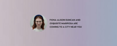 Book tour! Fiona Alison Duncan